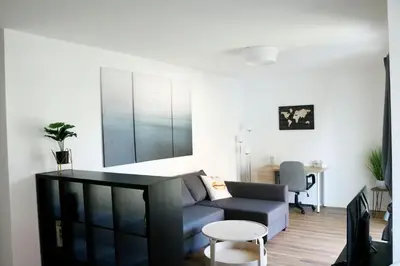 Ein Sitzbereich in der Unterkunft Work & Stay Apartment Ingolstadt