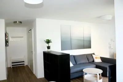 Ein Sitzbereich in der Unterkunft Work & Stay Apartment Ingolstadt