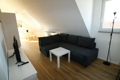 Ein Sitzbereich in der Unterkunft Work & Stay Apartment Ingolstadt