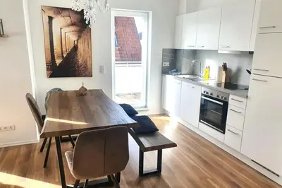 Küche/Küchenzeile in der Unterkunft Work & Stay Apartment Ingolstadt