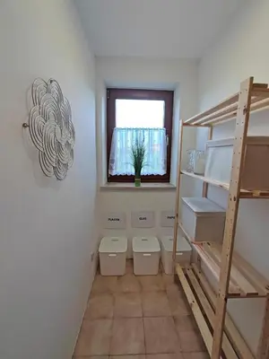 Ein Bett oder Betten in einem Zimmer der Unterkunft Ferienwohnung Haindorfer Berg