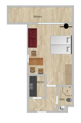 Grundriss der Unterkunft Appartment Breitenau