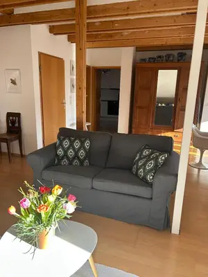 Ein Sitzbereich in der Unterkunft Große Wohnung mit Dachterrasse in Starnberg