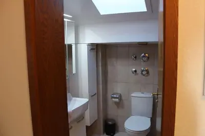 Ein Badezimmer in der Unterkunft Wohnung Bergtraum inmitten der Ammergauer Alpen