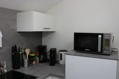 Küche/Küchenzeile in der Unterkunft Wohnung Bergtraum inmitten der Ammergauer Alpen