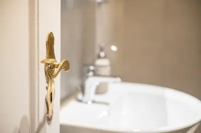 Ein Badezimmer in der Unterkunft Apartment close to Theresienwiese