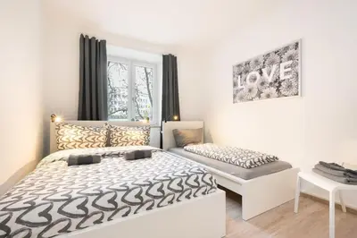 Ein Bett oder Betten in einem Zimmer der Unterkunft Apartment close to Theresienwiese