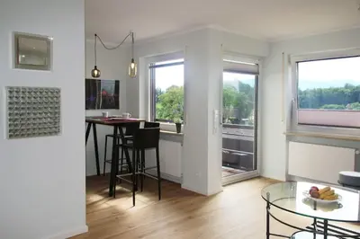 Küche/Küchenzeile in der Unterkunft Ruheoase mit Bergblick im Zentrum Murnaus
