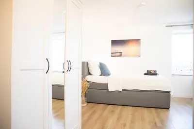 Ein Sitzbereich in der Unterkunft Gästezimmer ROSS