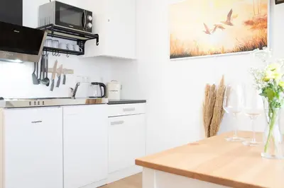 Küche/Küchenzeile in der Unterkunft Gästezimmer ROSS