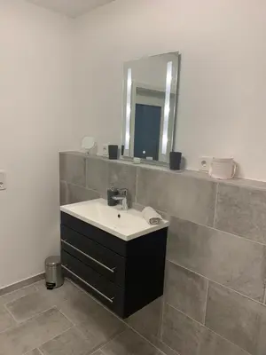 Ein Badezimmer in der Unterkunft Apartment „Am Südhang“