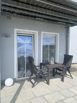 Ein Balkon oder eine Terrasse in der Unterkunft Apartment „Am Südhang“