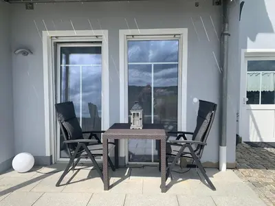 Ein Balkon oder eine Terrasse in der Unterkunft Apartment „Am Südhang“
