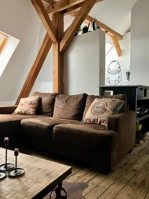 Ein Sitzbereich in der Unterkunft Black Billard l Loft für 2-5 Personen l Wohlfühlen in Altstadtnähe