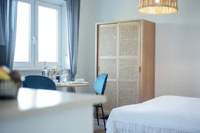 Ein Bett oder Betten in einem Zimmer der Unterkunft Apartment am See