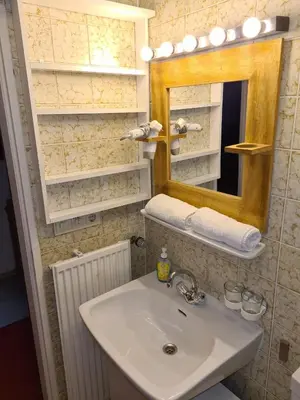 Ein Badezimmer in der Unterkunft Bergkristall