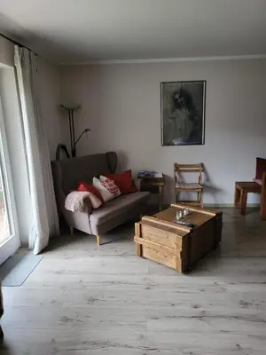Ein Sitzbereich in der Unterkunft Bergkristall