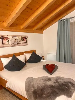 Ein Bett oder Betten in einem Zimmer der Unterkunft Ferienhaus Happyplace