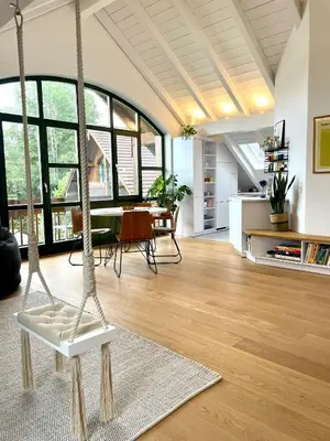 Ein Sitzbereich in der Unterkunft Gemütliches Loft