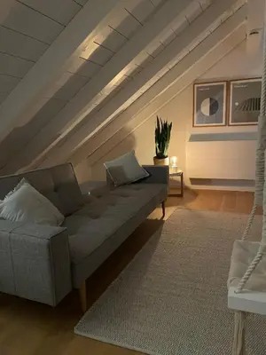 Ein Sitzbereich in der Unterkunft Gemütliches Loft