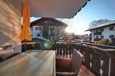 Ein Balkon oder eine Terrasse in der Unterkunft Bergdiamant