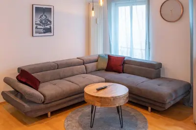 Ein Sitzbereich in der Unterkunft Stilvolles 50qm Altstadt Apt Ingolstadt