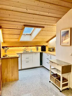 Küche/Küchenzeile in der Unterkunft Ferienwohnung Zugspitze