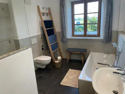 Ein Badezimmer in der Unterkunft Fembacher Alm
