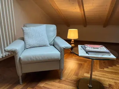 Ein Sitzbereich in der Unterkunft Haus am Berg, Apartment 954 Hm, 82493 Klais