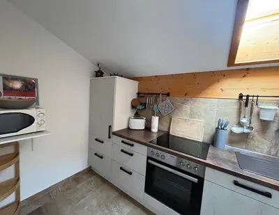 Küche/Küchenzeile in der Unterkunft Ferienwohnung Gruberhof