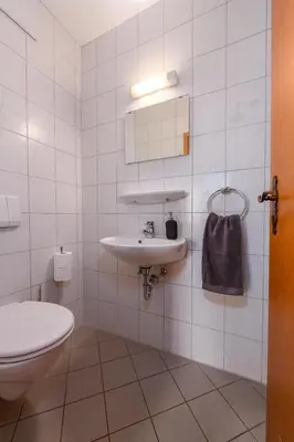 Ein Badezimmer in der Unterkunft Wallgauer Hof