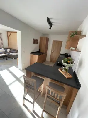 Küche/Küchenzeile in der Unterkunft Ferienwohnung Obstgarten