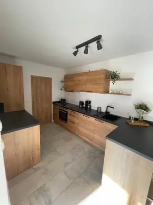 Küche/Küchenzeile in der Unterkunft Ferienwohnung Obstgarten