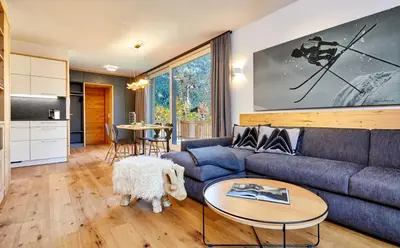 Küche/Küchenzeile in der Unterkunft Parkchalet