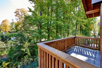 Ein Balkon oder eine Terrasse in der Unterkunft Parkchalet