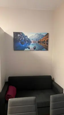 Ein Sitzbereich in der Unterkunft Hochfeld Apartment in Augsburg