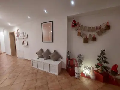 Ein Sitzbereich in der Unterkunft Apartment Kofelblick