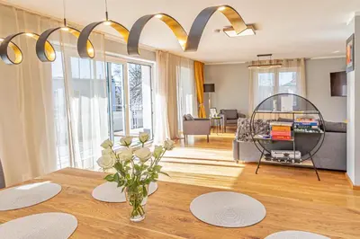 Ein Sitzbereich in der Unterkunft Dream Flat near the fair - Apartment in Augsburg bei der Messe