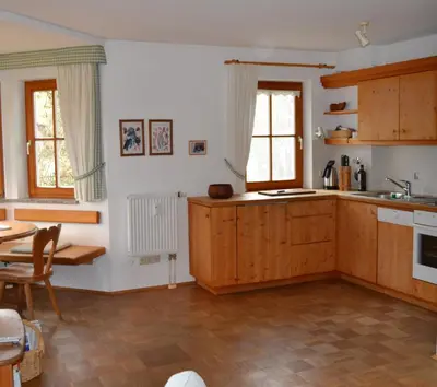Küche/Küchenzeile in der Unterkunft Ferienwohnung Am Anger