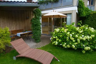 Ein Garten an der Unterkunft Ferienwohnung Martina Bauer