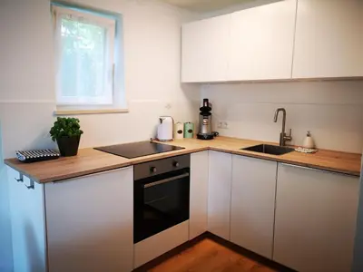 Küche/Küchenzeile in der Unterkunft Ferienwohnung Lieblingszeit