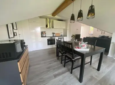 Küche/Küchenzeile in der Unterkunft Ferienwohnung im Allgäu