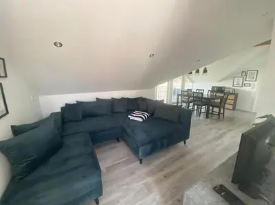 Ein Sitzbereich in der Unterkunft Ferienwohnung im Allgäu