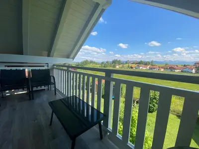Ein Balkon oder eine Terrasse in der Unterkunft Ferienwohnung im Allgäu