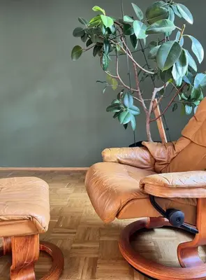 Ein Sitzbereich in der Unterkunft Garten-Ferienwohnung Seppi