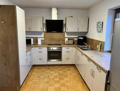 Küche/Küchenzeile in der Unterkunft Garten-Ferienwohnung Seppi