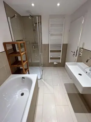 Ein Badezimmer in der Unterkunft Garten-Ferienwohnung Seppi