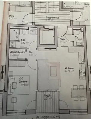 Grundriss der Unterkunft Apartment Breitensteinblick - wandern, radeln und Mehr