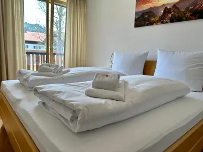 Ein Bett oder Betten in einem Zimmer der Unterkunft Apartment Breitensteinblick - wandern, radeln und Mehr