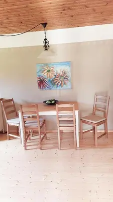 Ein Sitzbereich in der Unterkunft Ferienhaus auf dem Werteshof
